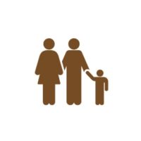 Close-up of a family holding hands together