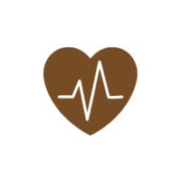 A graphic showing a health line with a pulse wave pattern